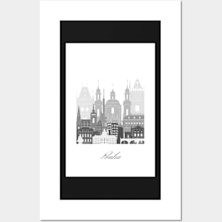 Prague, Czech Republic, map skyline - 05 style Posters and Art